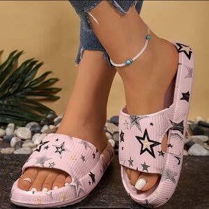 PINK STAR Sandals/Slippers by Gecko~ Size 7.5-8